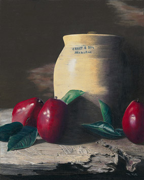 Red Pears with Crock